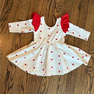 Monica + Andy Valentines Hearts Dress 6-12 Months